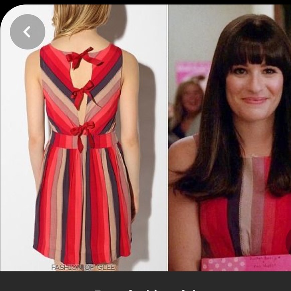 Urban Outfitters Dresses & Skirts - Cooperative Sleeveless Bow Red Striped Mini Dress